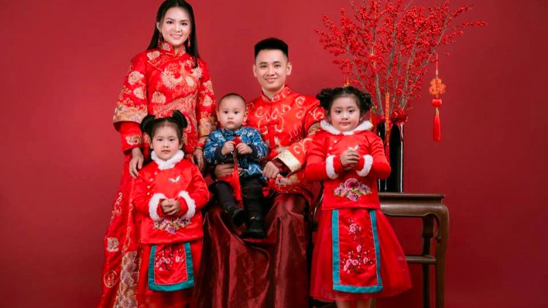 Concept chụp ảnh gia đình kiểu Trung Quốc