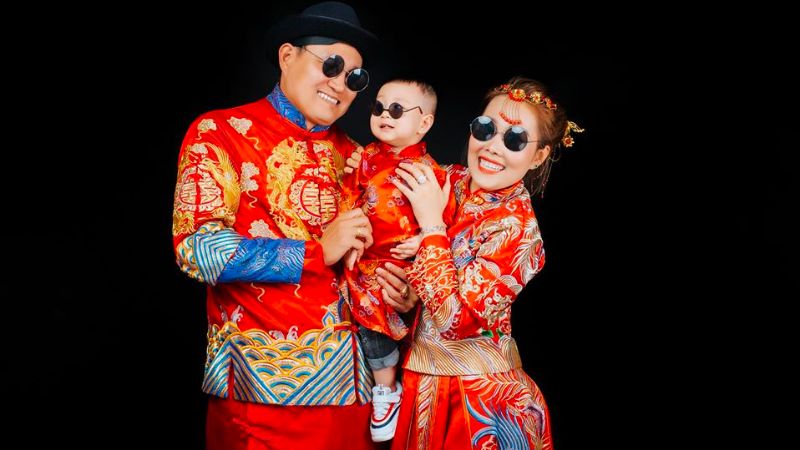 Concept chụp ảnh gia đình kiểu Trung Quốc độc đáo