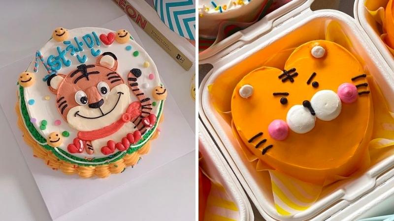 Bánh sinh nhật con hổ đẹp, dễ thương