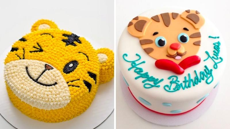 Bánh sinh nhật con hổ dễ thương, đẹp mắt
