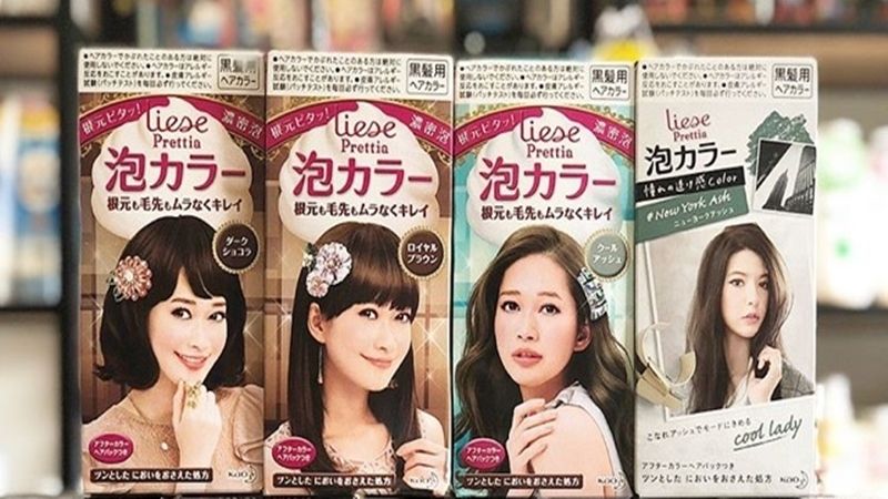 Thuốc nhuộm tóc tạo bọt Kao Liese Prettia Nhật Bản  Nâu Hồng