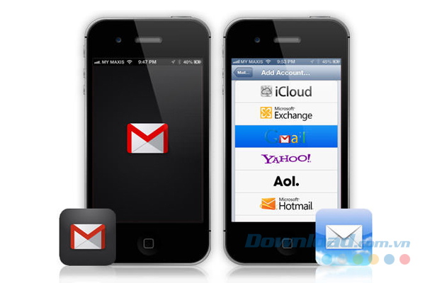 Đưa Gmail vào iPhone Mail