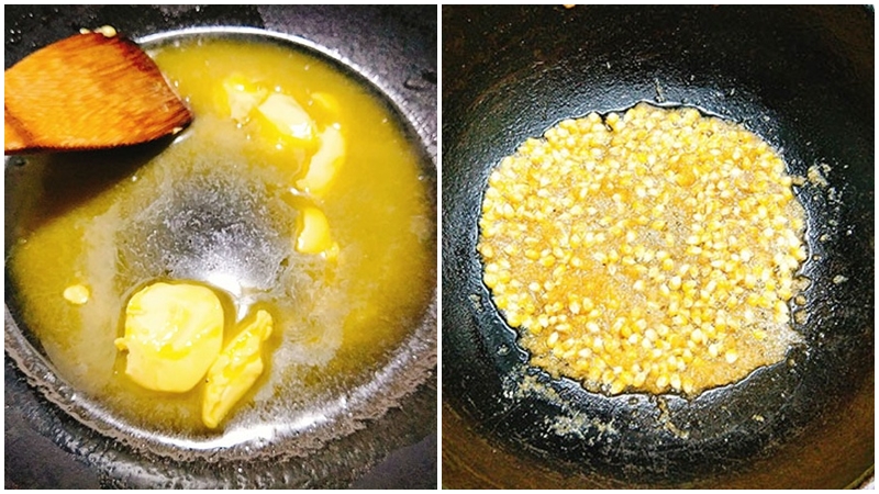 Cách làm bắp rang bơ phô mai