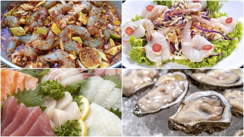 Việc ăn các loại hải sản sống là văn hóa của nhiều quốc gia trên thế giới