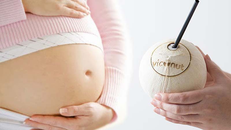 Nước dừa cung cấp chất điện giải và giàu vitamin cho mẹ bầu