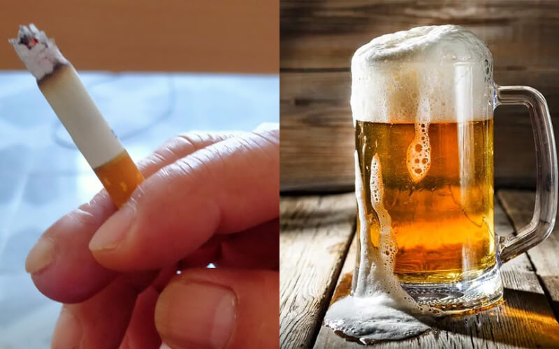 Tránh và tuyệt đối không dùng các chất kích thích như rượu, bia, thuốc lá