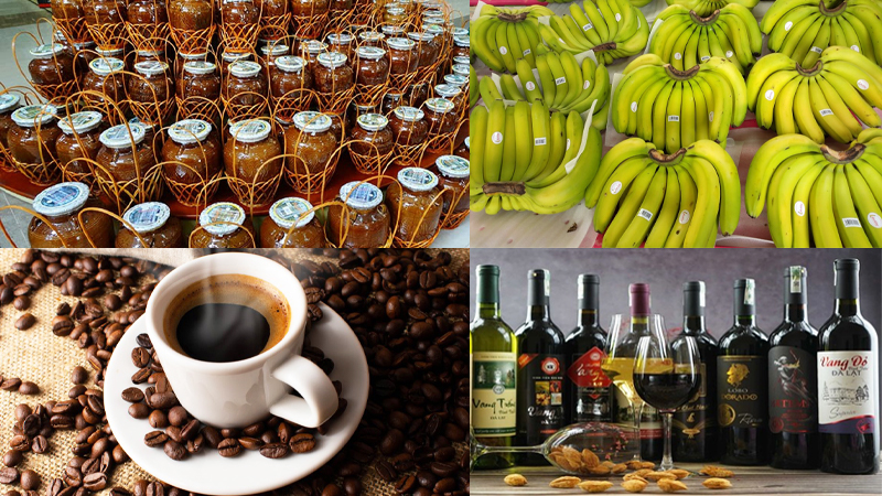 Trên đây là những hình ảnh về rượu cần Chu Ru, chuối Laba, cà phê và rượu vang Đà Lạt.