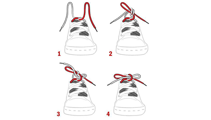 Cách buộc dây giày nhanh không bao giờ tuột