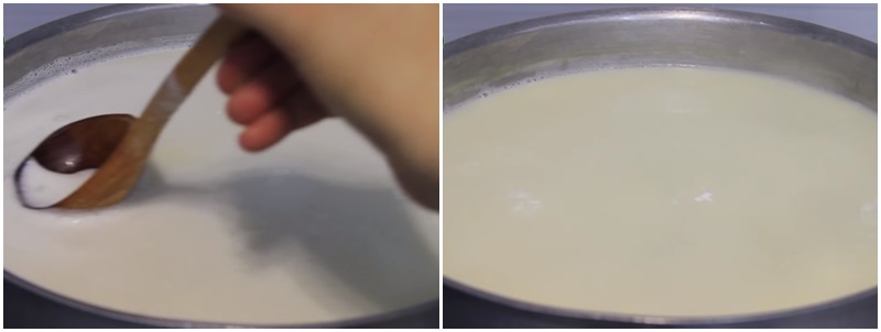 Nấu chín sữa đậu nành