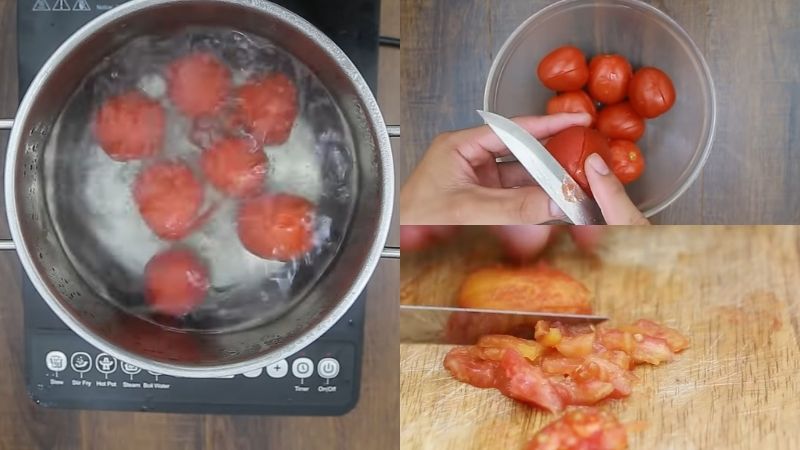 Sơ chế cà chua