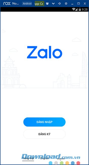 Chọn cách đăng nhập Zalo