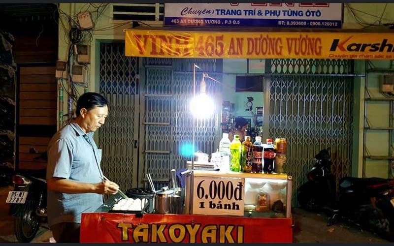 Quán ăn vặt ngon quận 5: Bánh bạch tuộc Takoyaki An Dương Vương