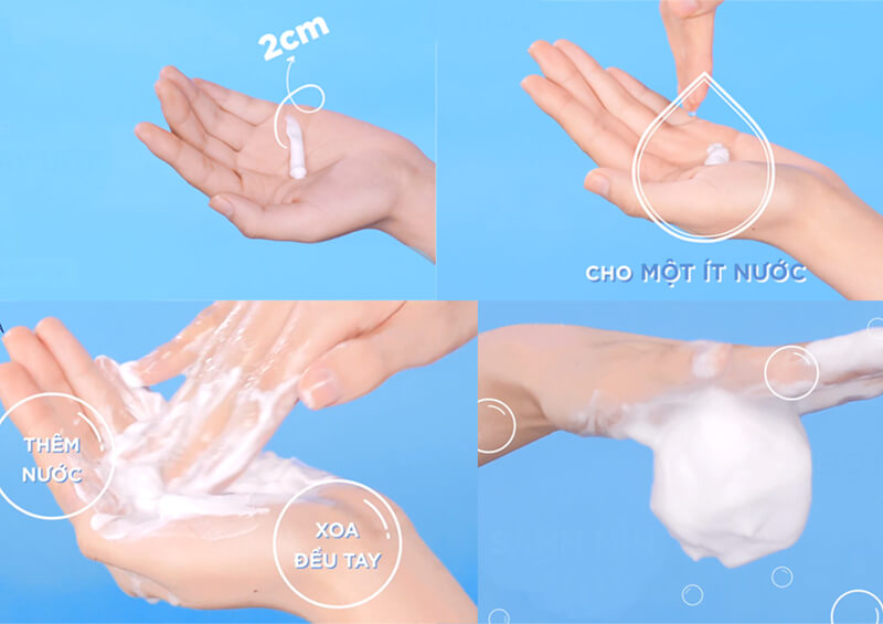 Hướng dẫn tạo bọt đúng cách để làm sạch da với sữa rửa mặt Senka