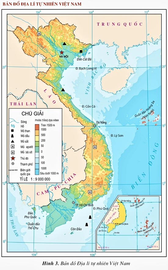 Bản đồ Địa lí tự nhiên Việt Nam