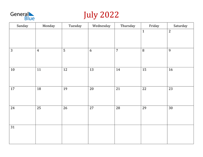 Mẫu lịch tháng 7 năm 2022 số 10