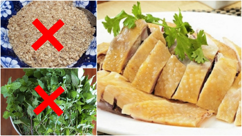 Thịt gà không nên ăn với muối vừng, rau thơm