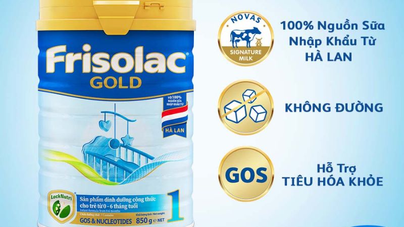Sữa Frisolac Gold số 1 dành cho bé từ 0-6 tháng tuổi