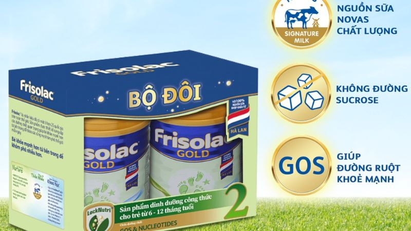 Sữa Frisolac gold số 2 dành cho bé từ 6-12 tháng tuổi
