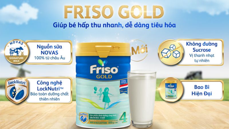 Sữa Frisolac gold số 4 dành cho các bé từ 2-6 tuổi