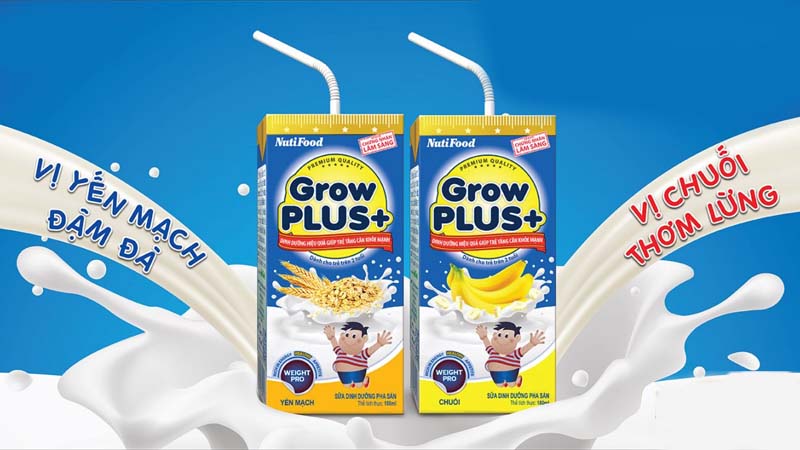 Các dòng sản phẩm sữa pha sẵn của Grow Plus