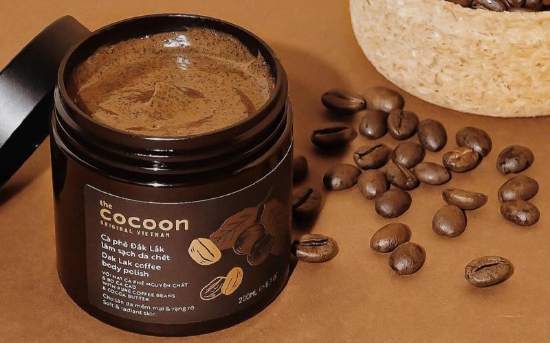 Tẩy da chết Cocoon được làm từ 100% cà phê Đăk Lăk nguyên chất