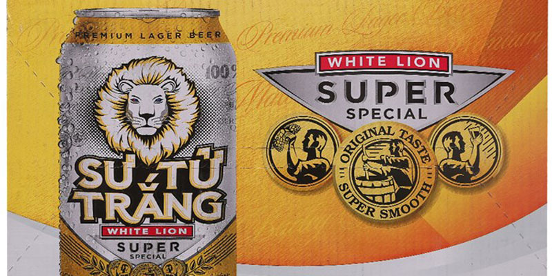 Bia sư tử trắng thuộc công ty TNHH MasanConsumerHoldings