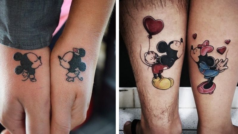 Hình xăm chuột Mickey cho cặp đôi