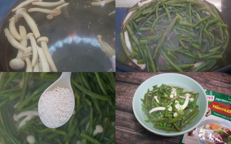Nấu canh nấm linh chi