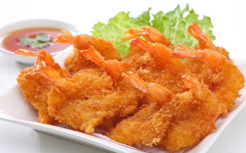 Thành phẩm món tempura tôm