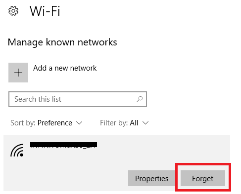 Quên mạng Wi-Fi trên Windows 10