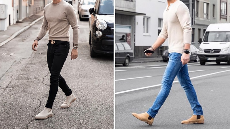 Chelsea boot phối quần jeans trẻ trung và hiện đại