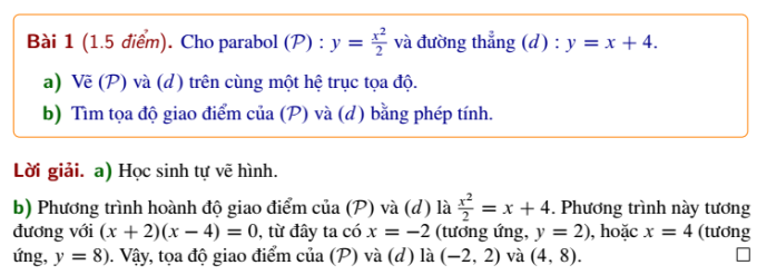 Đáp án đề Toán thi vào lớp 10 công lập TP HCM